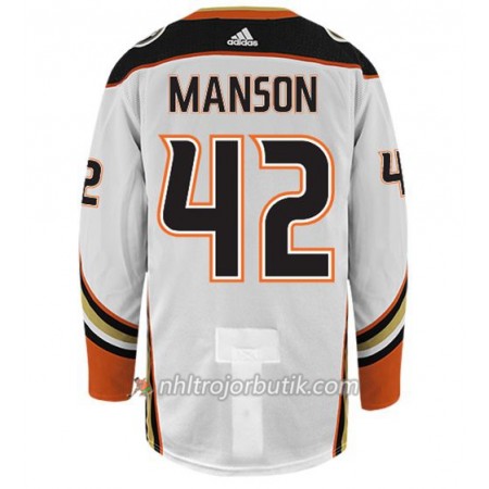 Män Ishockey Anaheim Ducks Tröja JOSH MANSON 42 Adidas Vit Authentic